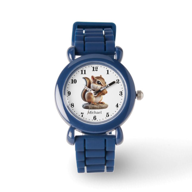 Reloj De Pulsera Guay unisex chipmunk agregar nombre (Anverso)