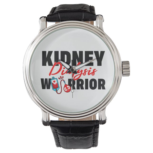 Reloj De Pulsera Guerrero de la diálisis renal receptor de riñones (Anverso)