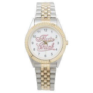 Reloj De Pulsera Guión de pollo con flauta blanca