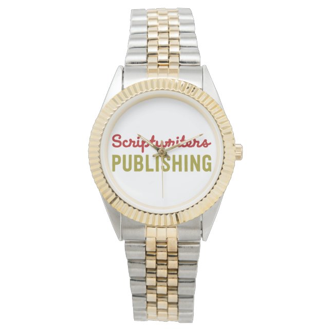 Reloj De Pulsera Guionistas que publican Red/Gold Watch (Anverso)