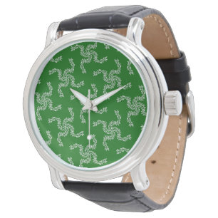 Reloj De Pulsera Guirnalda de Navidad Verde, Decoración de Navidad