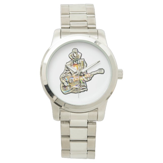 Reloj De Pulsera Guitar Blues Mann - Siéntanlo (Anverso)