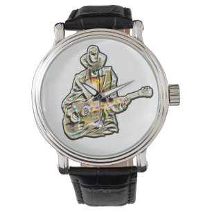 Reloj De Pulsera Guitar Blues Mann - Siéntanlo