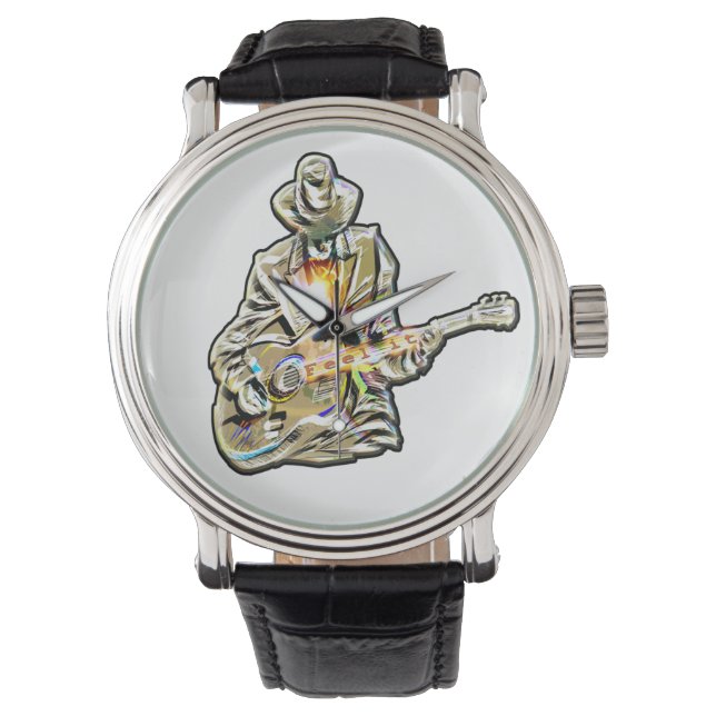 Reloj De Pulsera Guitar Blues Mann - Siéntanlo (Anverso)