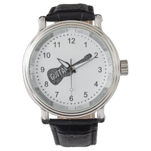 Reloj De Pulsera Guitar Music Notes Text