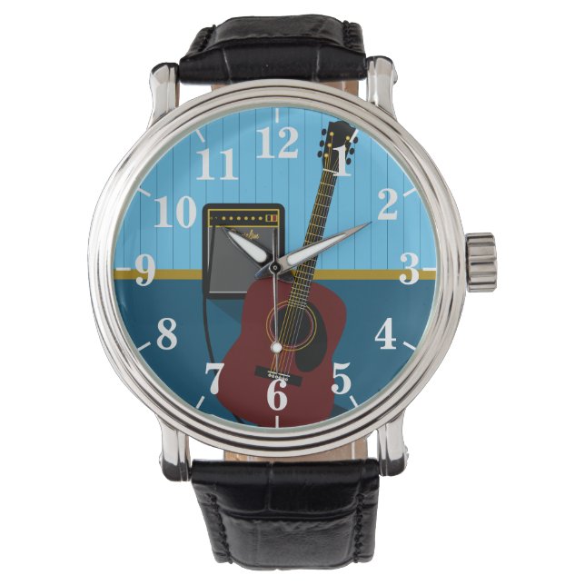 Reloj De Pulsera Guitar y Amp (Anverso)