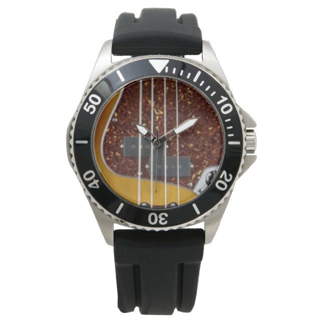 Reloj De Pulsera guitarra eléctrica de bajo (Anverso)
