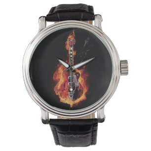 Reloj De Pulsera Guitarra Flamante