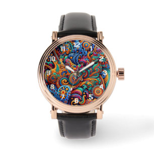 Reloj De Pulsera Guitarras de mandala batik