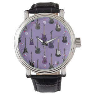 Reloj De Pulsera Guitarras eléctricas 💜 púrpura Watch