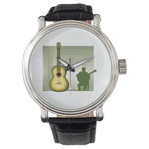 Reloj De Pulsera guitarrista acústico sentado amarillo.png