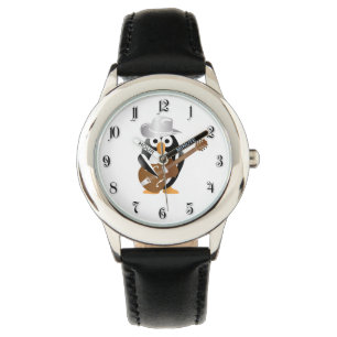 Reloj De Pulsera Guitarrista pingüino
