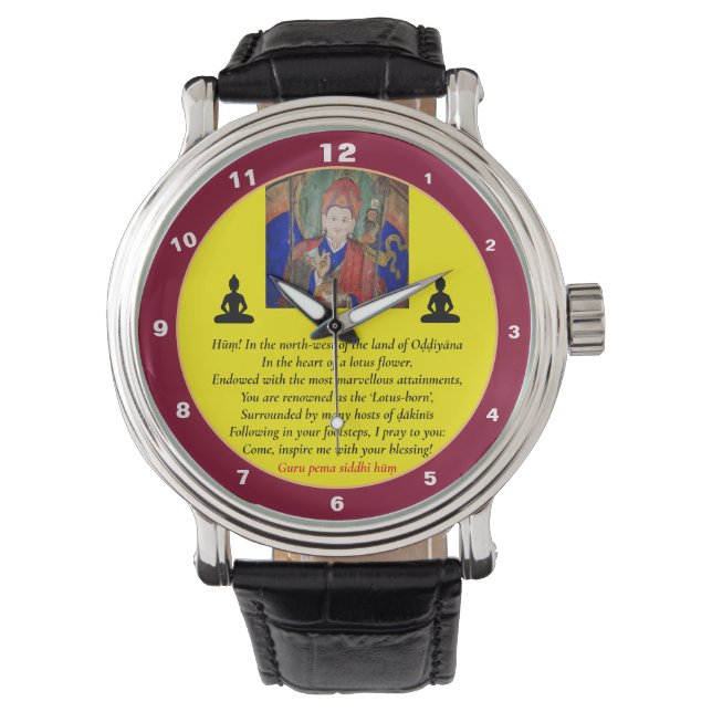 Reloj De Pulsera Guru Rinpoche & Seven Line Prayer /Padmasambhava (Anverso)