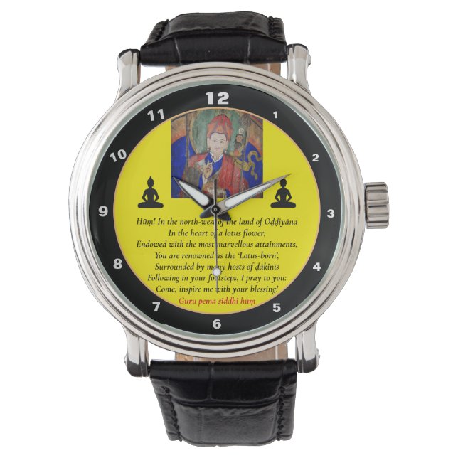 Reloj De Pulsera Guru Rinpoche & Seven Line Prayer /Padmasambhava (Anverso)