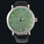 Reloj De Pulsera Gustav Klimt - Campo de amapola<br><div class="desc">Campo de amapola / Campo de los cachorros - Gustav Klimt,  Petróleo en lienzo,  1907</div>