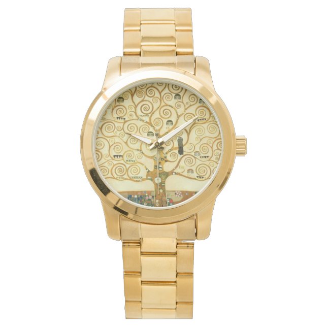 Reloj De Pulsera Gustav Klimt El Árbol De La Vida Viejo Art Nouveau (Anverso)