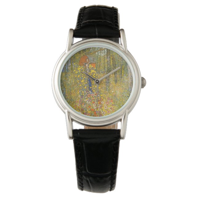 Reloj De Pulsera Gustav Klimt Farm Garden con Crucifix (Anverso)