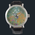Reloj De Pulsera Gustav Klimt Flor Jardín Naturaleza<br><div class="desc">Un bonito cuadro del jardín,  un cuadro clásico de Gustav Klimt,  llamado Cottage Garden,  o Bauergarten,  1907,  que se encuentra cerca de un jardín de flores,  un cuadro de flores de colores.</div>