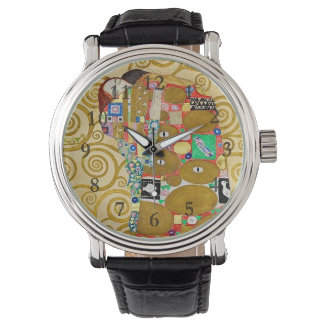 Reloj De Pulsera Gustav Klimt Fulfillment Nouveau Couple (Anverso)