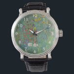 Reloj De Pulsera Gustav Klimt - Jardín de campo con girasoles<br><div class="desc">Jardín de campo con girasoles / Jardín de granja con girasoles - Gustav Klimt en 1905-1906</div>