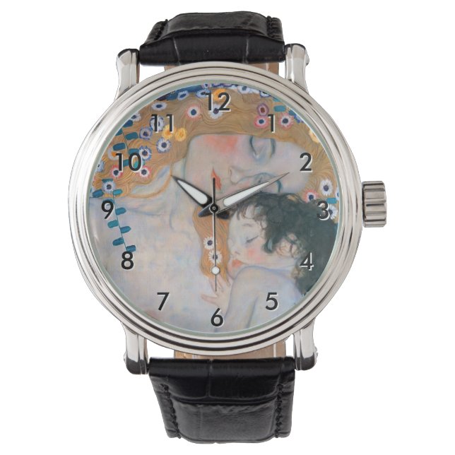 Reloj De Pulsera Gustav Klimt - Madre e hijo (Anverso)