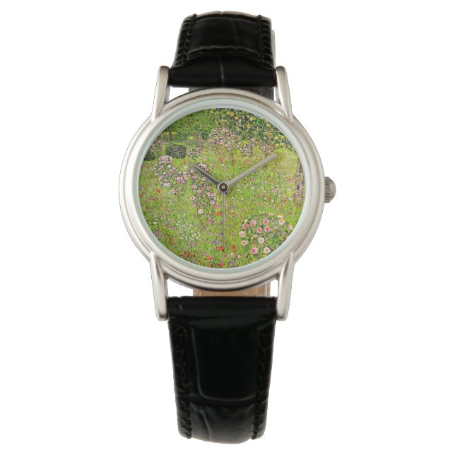 Reloj De Pulsera Gustav Klimt Orchard con Rosas (Anverso)