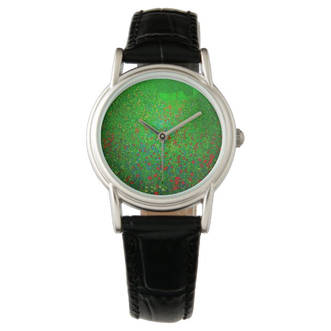 Reloj De Pulsera Gustav Klimt Poppy Field (Anverso)