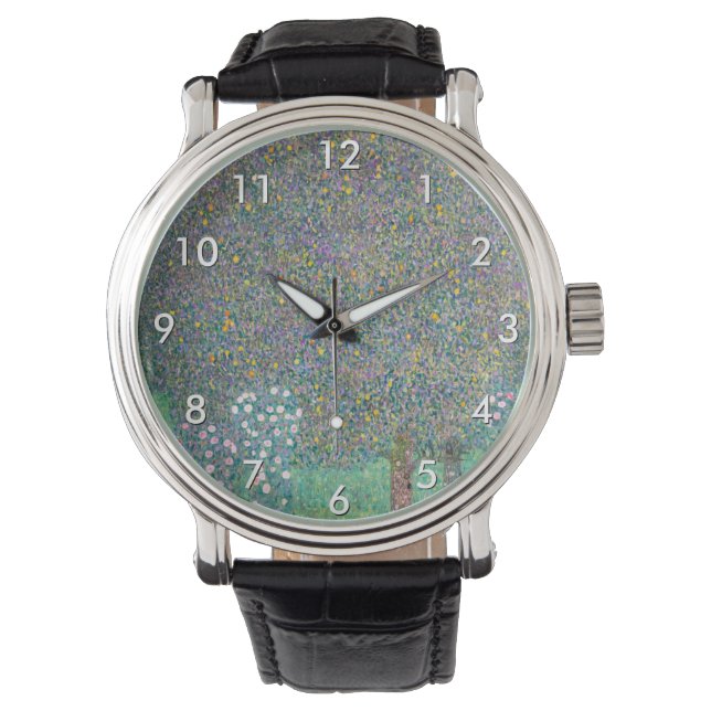 Reloj De Pulsera Gustav Klimt - Rosebushes bajo los árboles (Anverso)