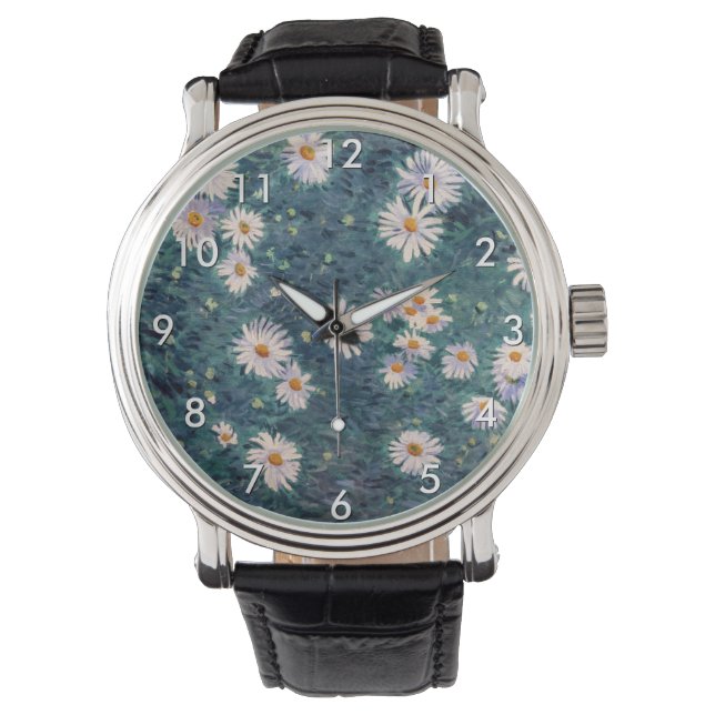 Reloj De Pulsera Gustave Caillebotte - Cama de Daisies, detalle (Anverso)