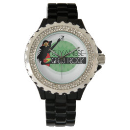 Reloj De Pulsera Guyana Chica Black Diamante de imitación eWatch