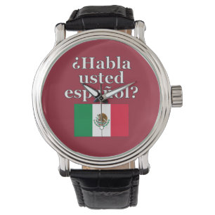 Reloj De Pulsera ¿Hablas español? Bandera