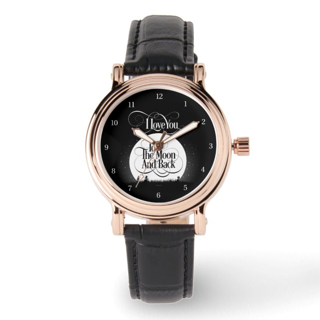 Reloj De Pulsera Hacia La Luna Y Hacia Atrás (Anverso)