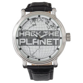 Reloj De Pulsera Hack the Planet Dark Globe Computer Hacker Design