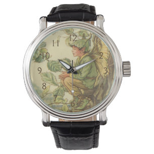 Reloj De Pulsera Hada Elm alada sentada en un árbol