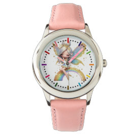 Reloj De Pulsera Hada sentada en un arcoiris 