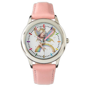 Reloj De Pulsera Hada sentada en un arcoiris