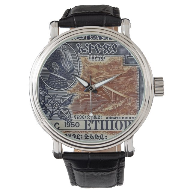 Reloj De Pulsera Haile Selassie Ethiopia Rasta Jah Rastafari Reggae (Anverso)