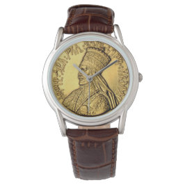Reloj De Pulsera Haile Selassie Watch Diseño del antiguo Rey Dorado