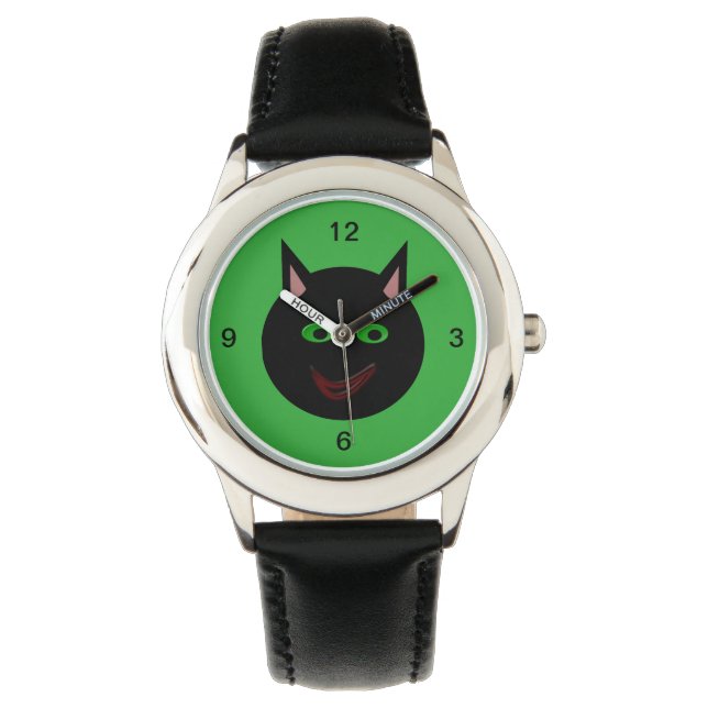 Reloj De Pulsera Halloween Black Cat Watch (Anverso)