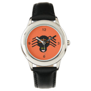 Reloj De Pulsera Halloween Black Spider Watch