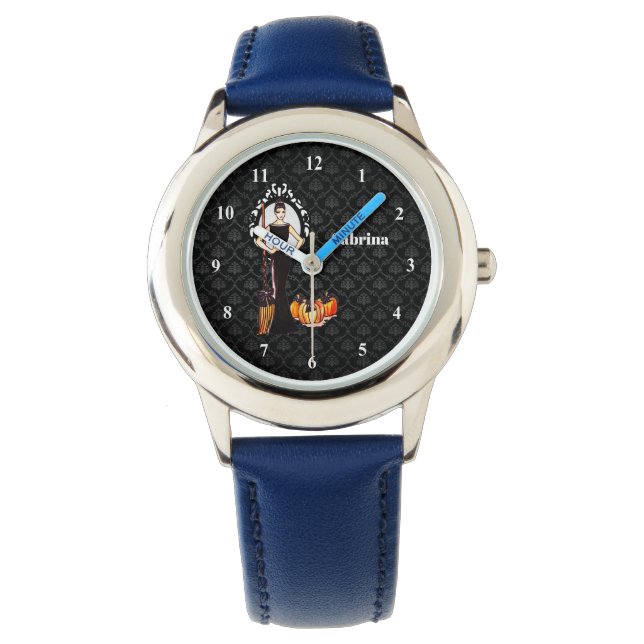 Reloj De Pulsera Halloween Classic Elegante Vestido largo negro (Anverso)