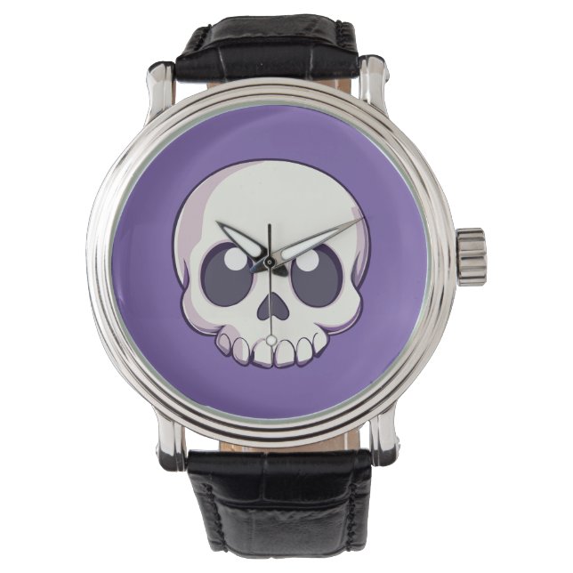 Reloj De Pulsera Halloween con el cráneo del Personalizado (Anverso)