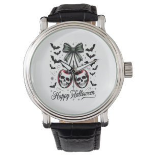 Reloj De Pulsera Halloween con el cráneo gótico Cherry