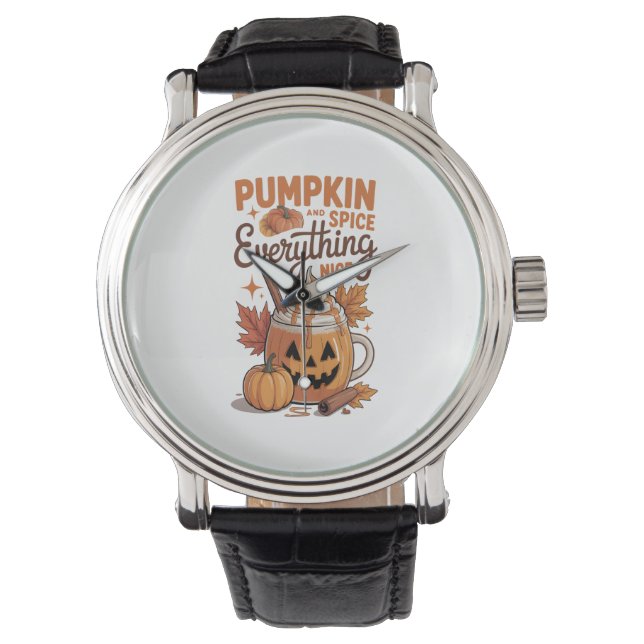 Reloj De Pulsera Halloween con especias de calabaza (Anverso)