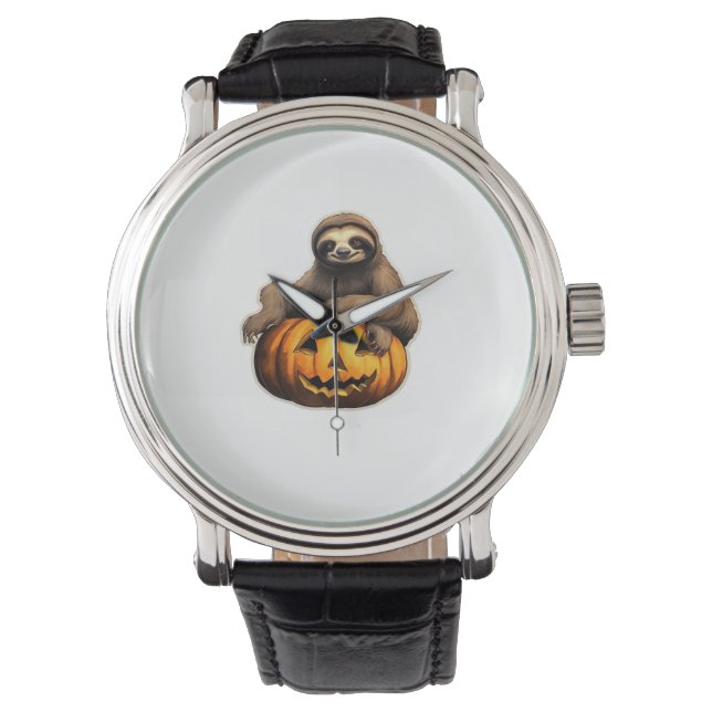 Reloj De Pulsera Halloween con temática espuma camiseta sobredimens (Anverso)