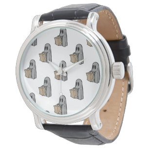 Reloj De Pulsera Halloween, Fantasma Gris Lindo, Truco o Trato, Buu