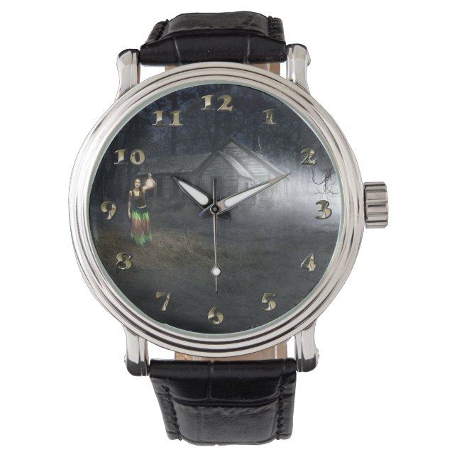 Reloj De Pulsera Halloween Horror House (Anverso)