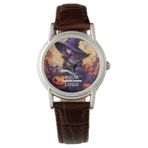 Reloj De Pulsera Halloween Horror Witch Business Logo Watch