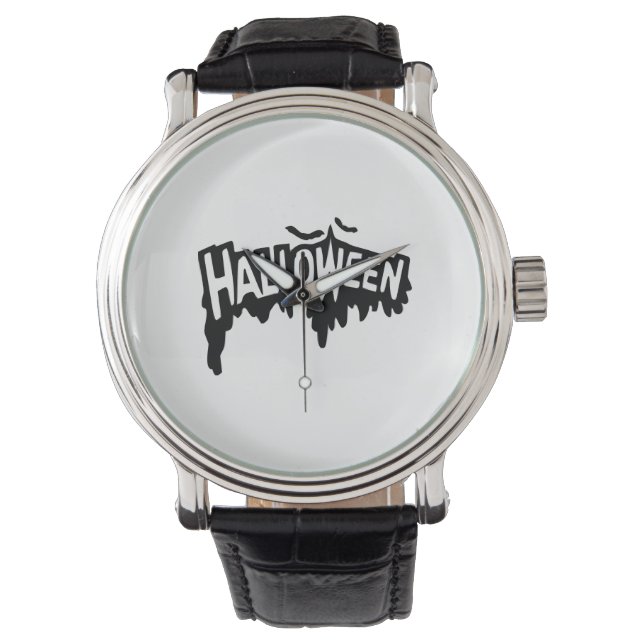 Reloj De Pulsera Halloween negro (Anverso)