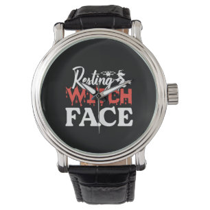 Reloj De Pulsera Halloween Resting Witch Factura Cumpleaños